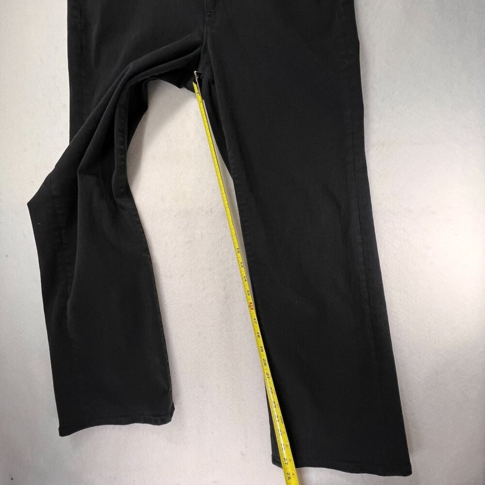 Athleta Womens Black Wide Leg Jeans 16T Dark Wash Zip coin pocket Stretch - Picture 14 of 14